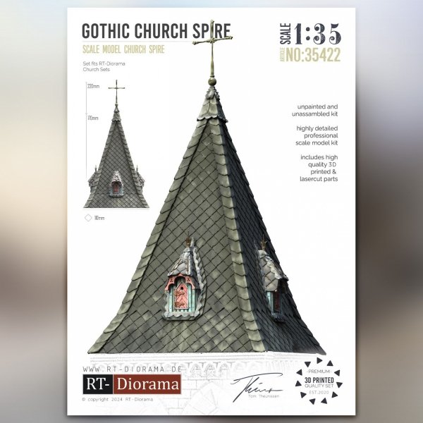 RT-Diorama 35422 Gothic Church Spire 1/35