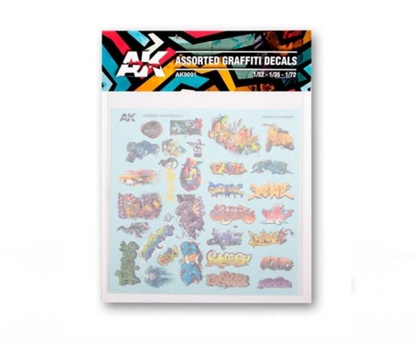 AK Interactive AK9091 ASSORTED GRAFFITI DECALS