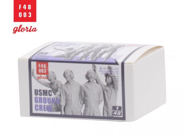 Gloria F48003 USMC Ground Crew 4 x 3D Printed figures 1/48