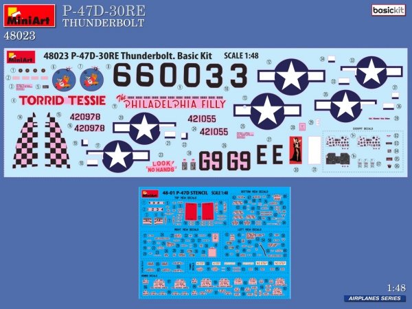 MiniArt 48023 P-47D-30RE THUNDERBOLT. BASIC KIT 1/48