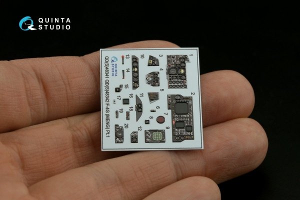 Quinta Studio QDS-48341 F-4G early 3D-Printed &amp; coloured Interior on decal paper (Meng) (Small version) 1/48