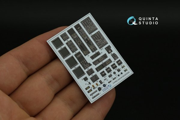 Quinta Studio QDS+35106 AH-64D 3D-Printed &amp; coloured Interior on decal paper (Takom) (Small version) (with 3D-printed resin parts) 1/35