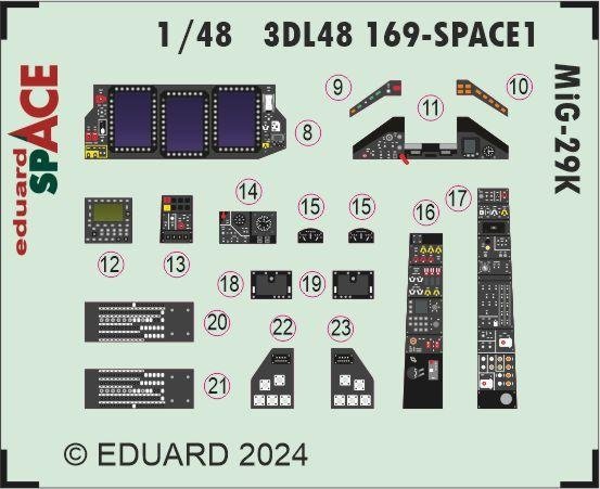 Eduard 3DL48169 MiG-29K SPACE HOBBY BOSS 1/48