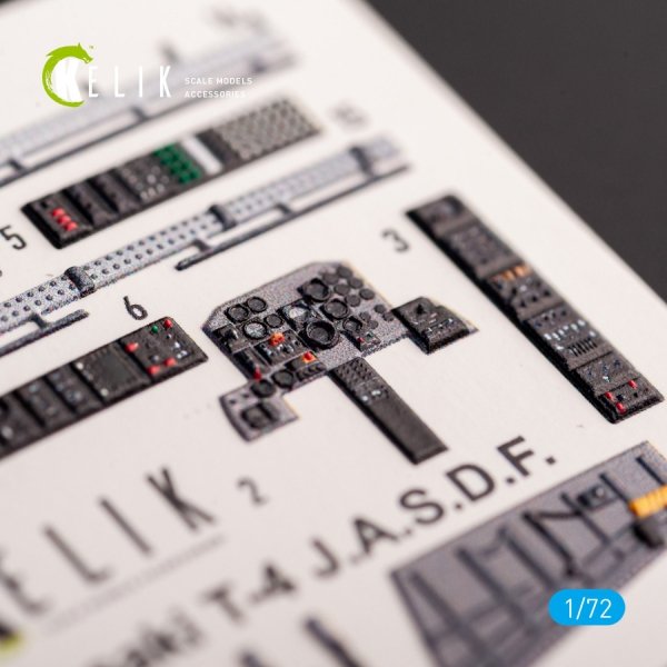 KELIK K72073 Kawasaki T-4 - interior 3D decals for Hasegawa kit 1/72