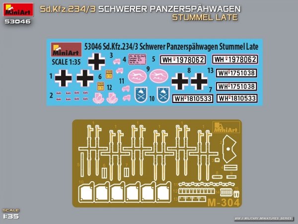 MiniArt 53046 Sd.Kfz.234/3 SCHWERER PANZERSPÄHWAGEN. STUMMEL LATE 1/35