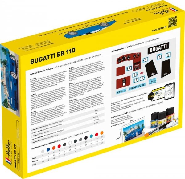 Heller 56738 STARTER KIT BUGATTI EB 110 1/24