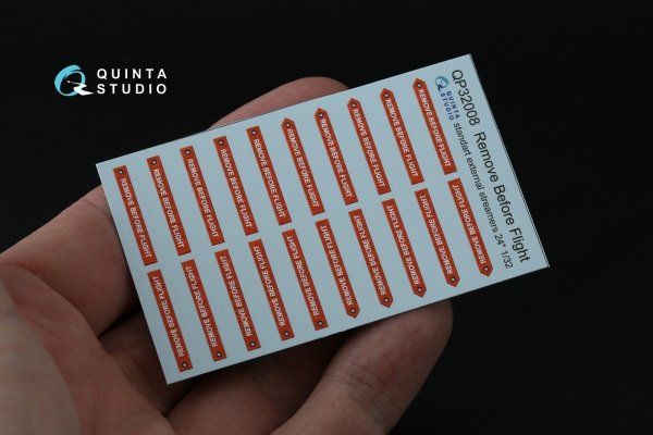 Quinta Studio QP32008 Remove Before Flight standart external streamer 24, 20 Pcs 1/32