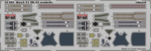 Eduard 32695 Hawk T1 Mk.53 seatbelts REVELL 1/32