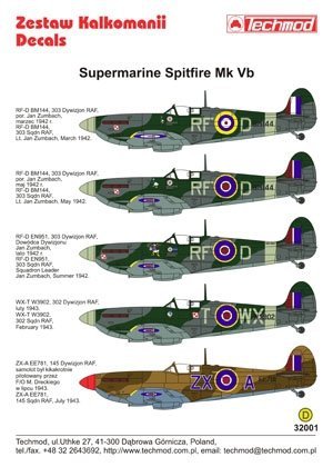 Techmod 32001 - Supermarine Spitfire Mk VB (1:32)