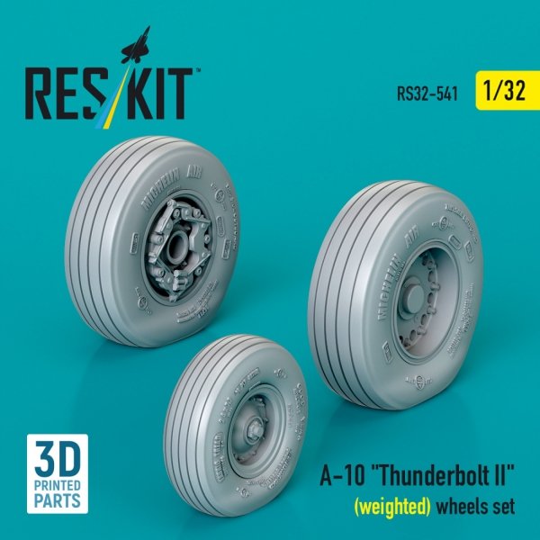 RESKIT RS32-0541 A-10 "Thunderbolt II" (weighted) wheels set (3D Printed) (1/32)