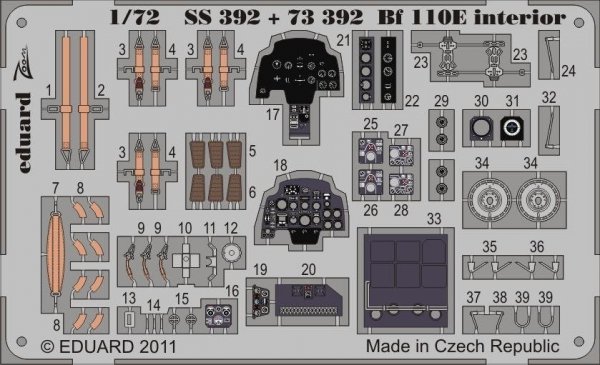Eduard 73392 Bf 110E S. A. 1/72 AIRFIX