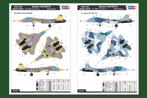Hobby Boss 87257 Russian T-50 PAK-FA (1:72)