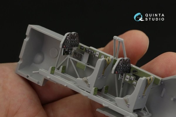 Quinta Studio QD48228 T-6G 3D-Printed &amp; coloured Interior on decal paper (Italeri) 1/48