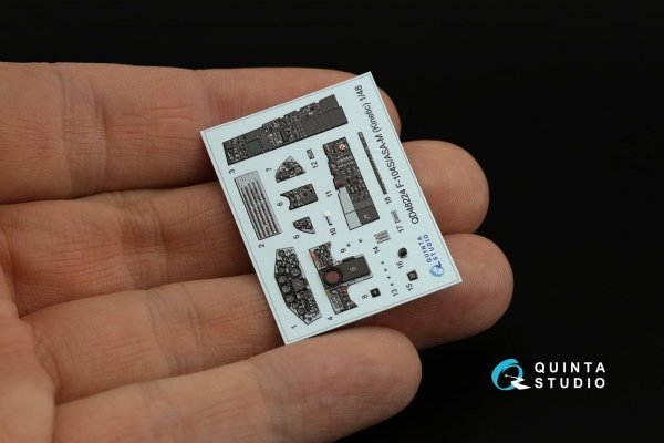 Quinta Studio QD48224 F-104S/ASA-M 3D-Printed &amp; coloured Interior on decal paper (Kinetic) 1/48