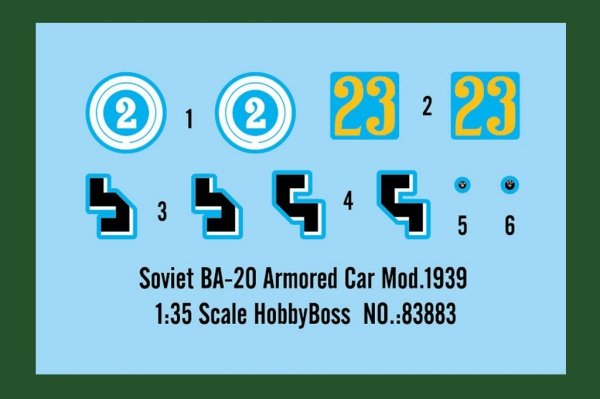 Hobby Boss 83883 Soviet BA-20 Armored Car Mod.1939 1/35