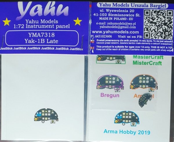 Yahu YMA7318 Yak-1B late (Arma Hobby) 1/72 