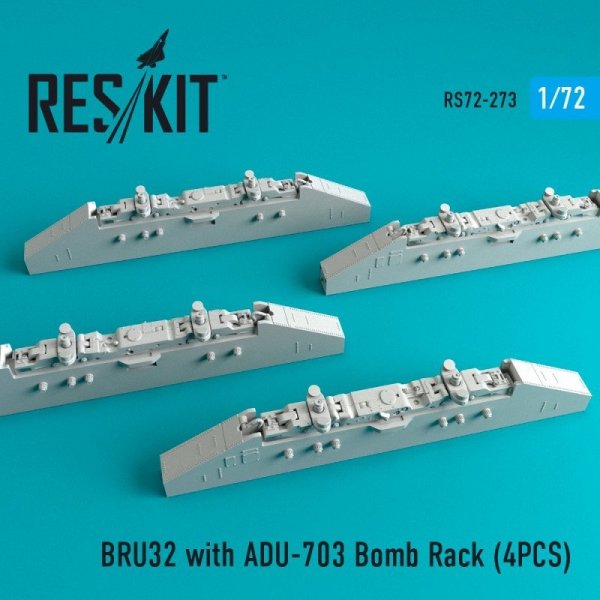 RESKIT RS72-0273 BRU32 with ADU-703 Bomb Rack (4PCS) 1/72