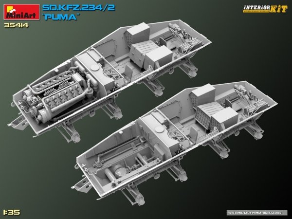 MiniArt 35414 Sd.Kfz. 234/2 PUMA. INTERIOR KIT 1/35