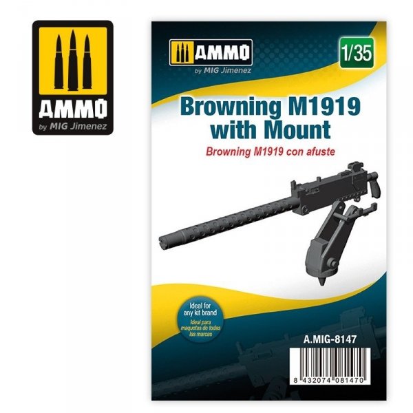 Ammo of Mig 8147 Browning M1919 with Mount 1/35