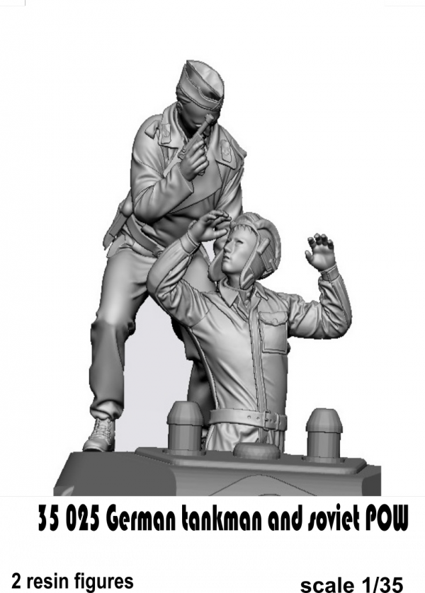 Glowel Miniatures 35025 German tankman and soviet POW 1/35