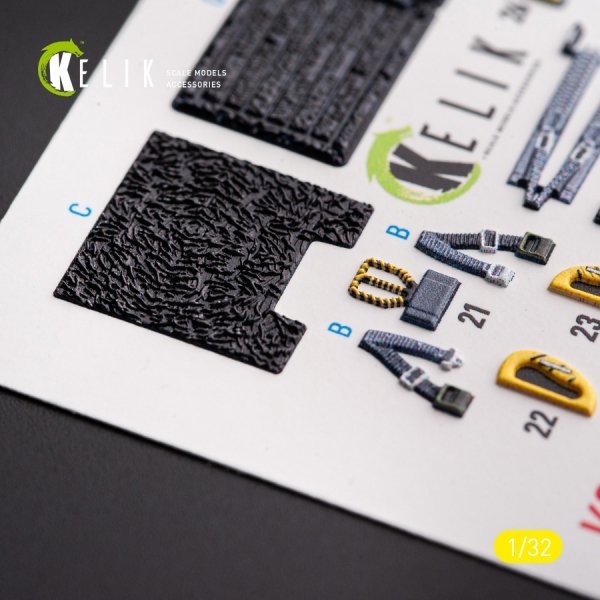 KELIK K32027 F-117A - Type 1 interior 3D decals for Trumpeter kit 1/32