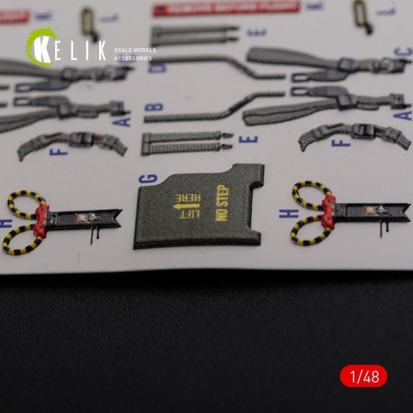 KELIK K48089 F-4J &quot;Phantom II&quot; interior 3D decals for Academy kit 1/48