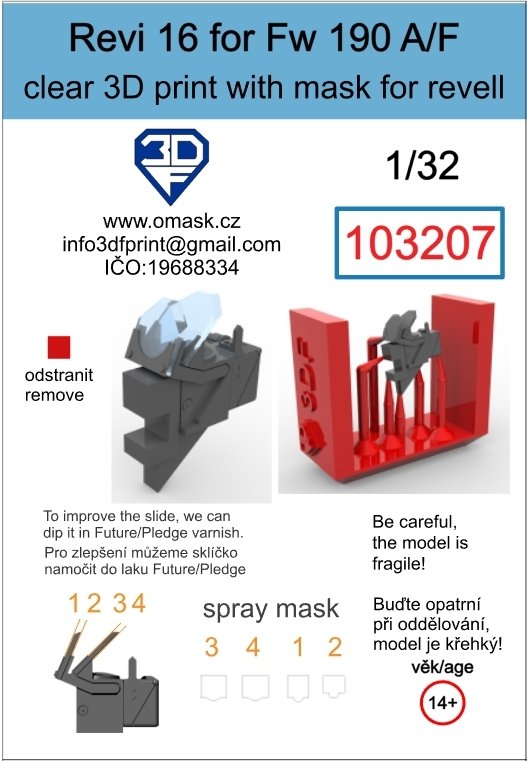 Omask 103207 Revi 16 for Fw 190D (Hasegawa) 1/32