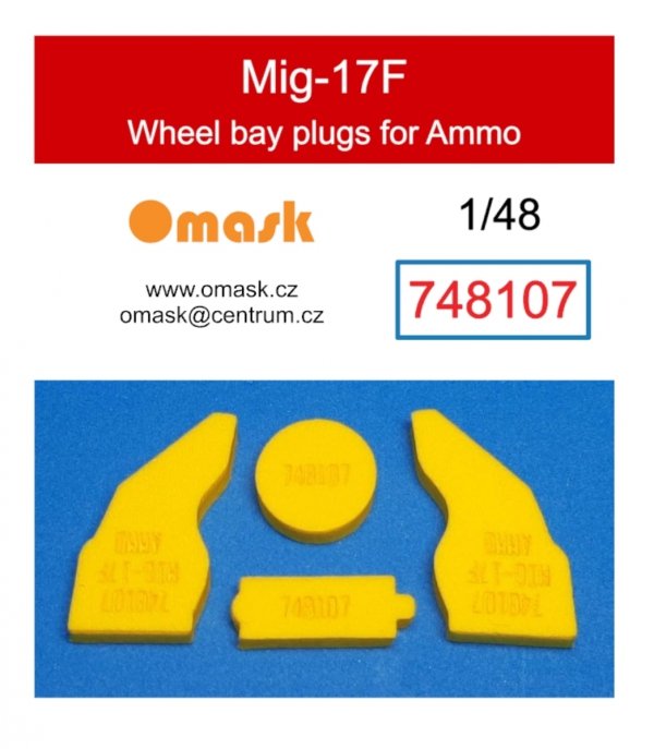 Omask 748107 Mig-17F wheel bay plugs (for Ammo) 1/48