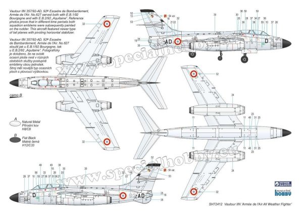 Special Hobby 72412 S. O. 4050 Vautour II 'Armée de l' Air All Weather Fighter' 1/72