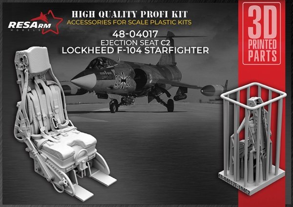 RESArm 48-04017 C2 Lockheed F-104 Starfighter Ejection seat (3D resin printing) 1/48