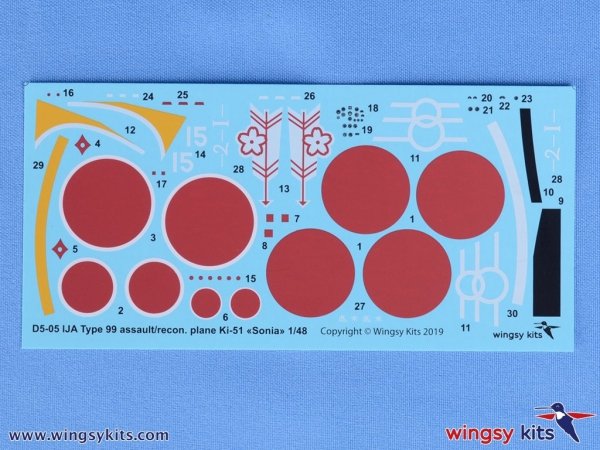 Wingsy Kits D5-05 IJA Type 99 assault/recon. plane Ki-51 “Sonia” 1/48