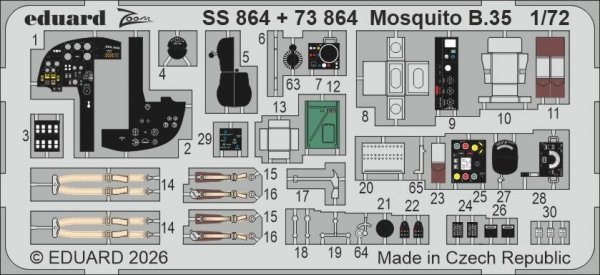 Eduard 73864 Mosquito B.35  for AIRFIX 1/72