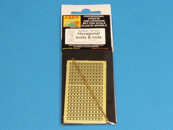 Aber R-40 Hexagonal bolts and nuts 1,5mm useful for (1/16)