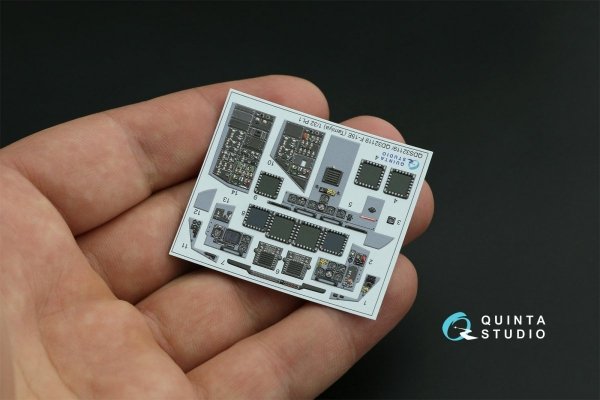 Quinta Studio QDS-32119 F-15E 3D-Printed &amp; coloured Interior on decal paper ( Tamiya ) (small version) 1/32
