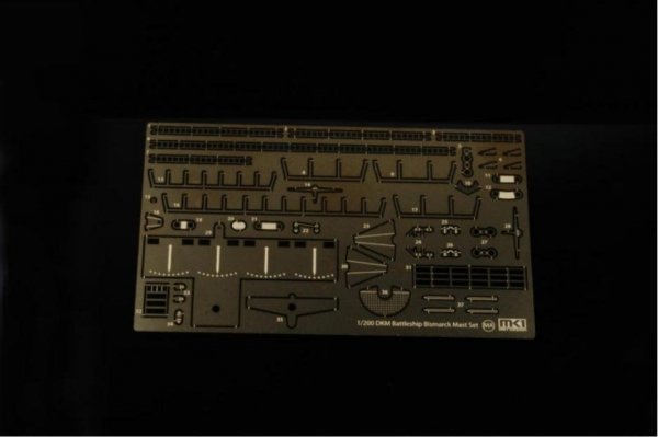 MK1 Design MS-20001 BISMARCK MAST DETAIL-UP SET 1/200