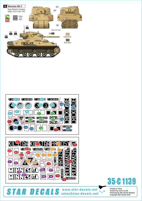 Star Decals 35-C1139 British 9th Armoured Brigade 1/35
