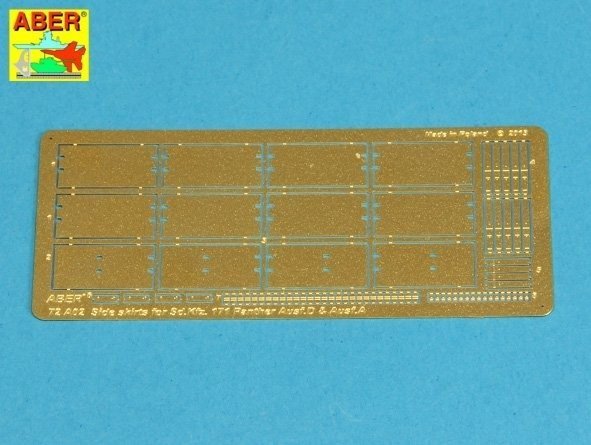 Aber 72A02 Osłony boczne do Panther A/D / Side skirts for Panther A/D 1/72