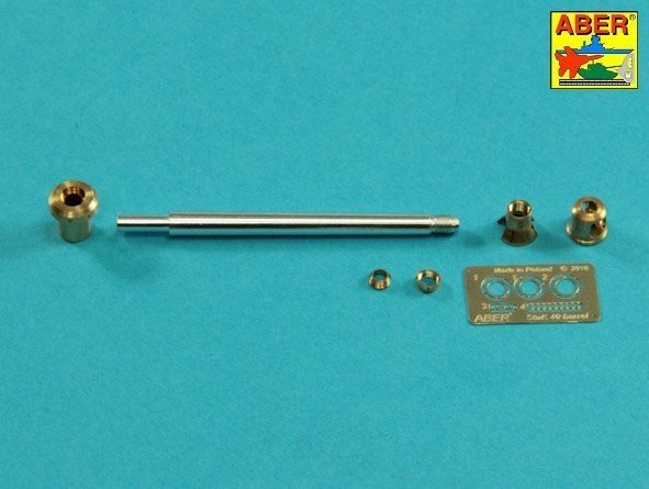 Aber 35L-058N Lufa StuK.40 L/48 7,5cm z hamulcem wylotowym do niemieckich dział pancernych StuG.III Ausf.G wersja wczesna (Trumpeter) 1/35