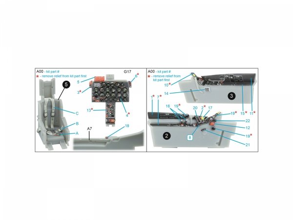 Quinta Studio QD72246 F-86A Sabre 3D-Printed &amp; coloured Interior on decal paper (ClearProp) 1/72