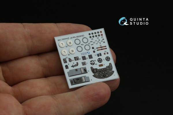 Quinta Studio QD48398 Yak-9T 3D-Printed &amp; coloured Interior on decal paper (Zvezda) 1/48