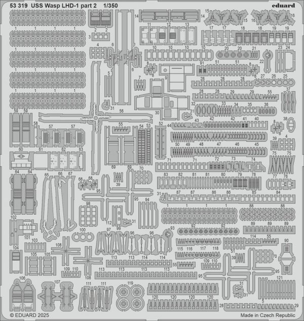 Eduard BIG5376 USS Wasp LHD-1 PART 1 TRUMPETER 1/350