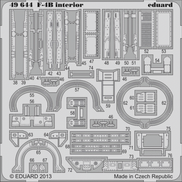 Eduard 49644 F-4B interior S. A. 1/48  ACADEMY MINICRAFT