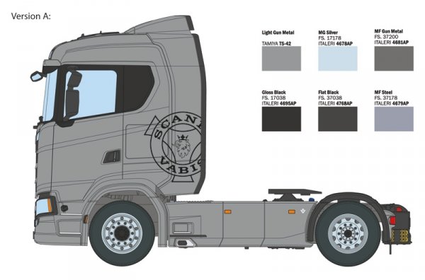Italeri 3971 Scania S770 4x2 Normal Roof &quot;Grey Cab&quot; 1/24