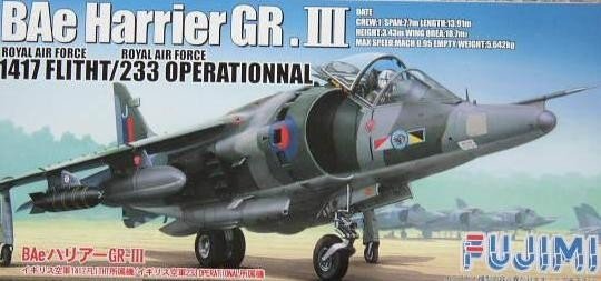 Fujimi 72208 Royal Air Force BAe Harrier GR.III (1:72)
