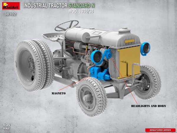 MiniArt 38102 INDUSTRIAL TRACTOR STANDARD N MOD. 1936/38 1/35