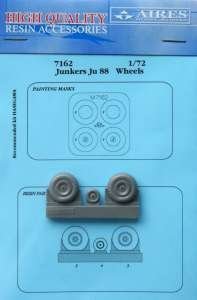 Aires 7162 Ju 88 wheels + paint mask 1/72 Hasegawa