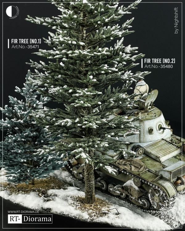 RT-Diorama 35480 Fir Tree No.2 - 3D Printed Tree Model 1/35