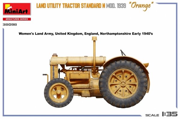 Mini Art 38098 Land Utility Tractor Standard N “Orange” Mod. 1939 1/35