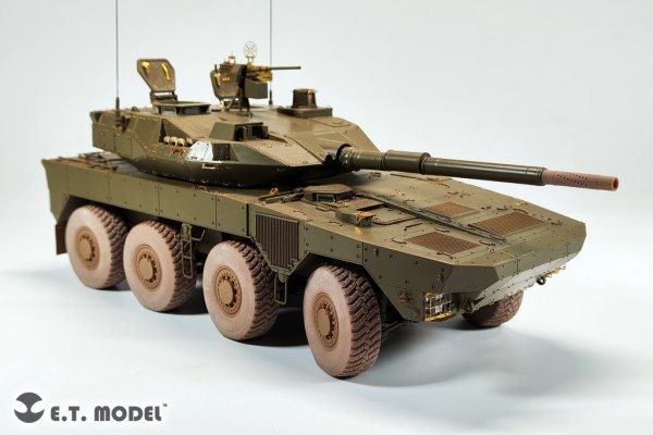 E.T. Model P35-129 JGSDF TYPE 16 Maneuver Combat Vehicle Sagged wheels and Muzzle Brake For TAMIYA Kit 1/35