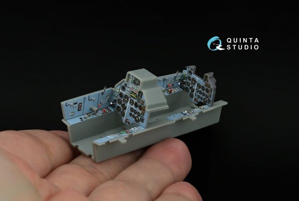 Quinta Studio QD+48409 Su-17UM3 3D-Printed &amp; coloured Interior on decal paper (Hobby Boss) (with 3D-printed resin parts) 1/48